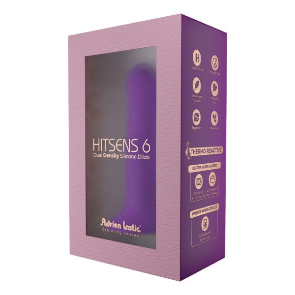 Adrien Lastic Hitsens 6 Dual Density Silicone Dildo Purple