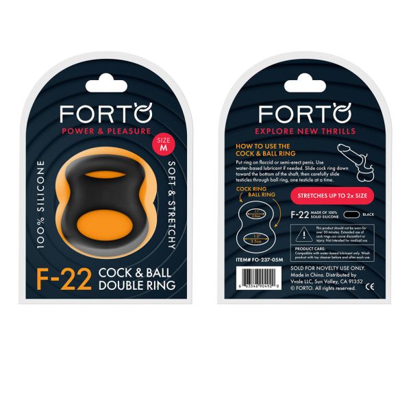 F-22: D Ring Liquid Silicone 53/55Mm Black